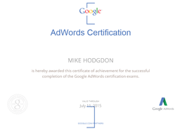 Adwords Fundmentals and Advanced Certifications