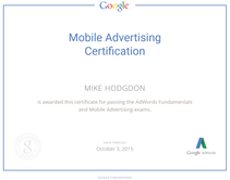Mobile Advertising Certification